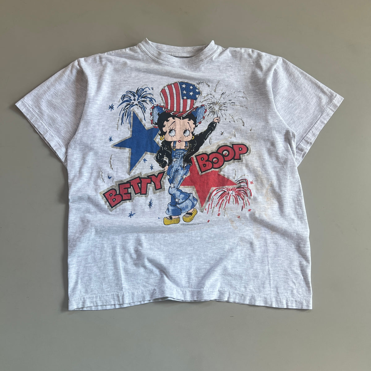 Large 1994 Distressed Betty Boop Americana T-shirt