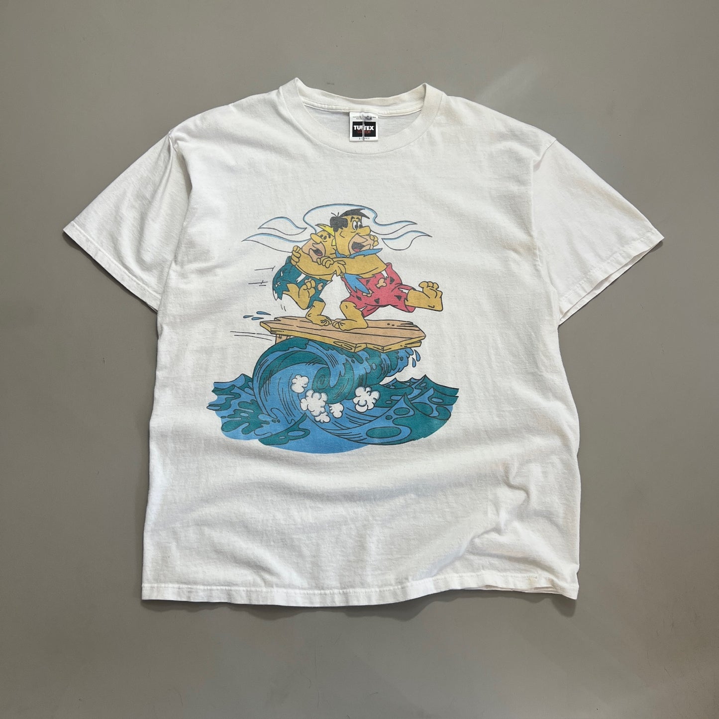 XL 1990s Flintstones Surfing T-shirt