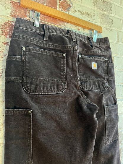 30x31 Womens Mocha Carhartt Double Knees