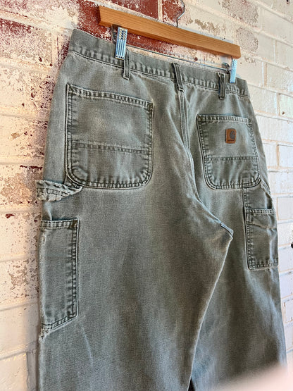 34x28 Distressed Olive Carhartt Pants