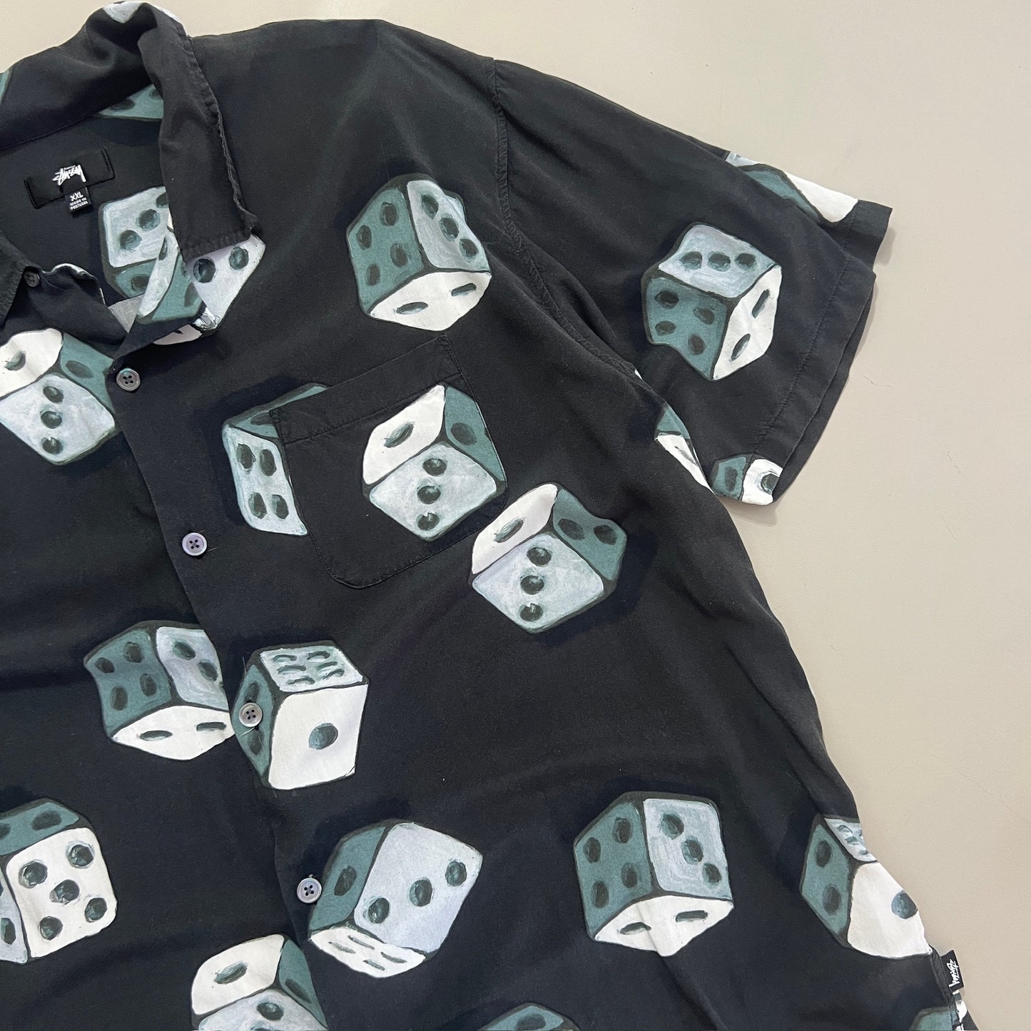 XXL Stussy Dice Lightweight Button Shirt