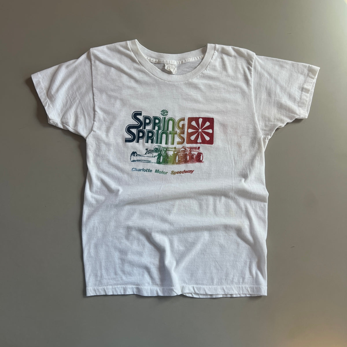 Large 1970s Charlotte Motor Speedway Summer Sprints T-shirt