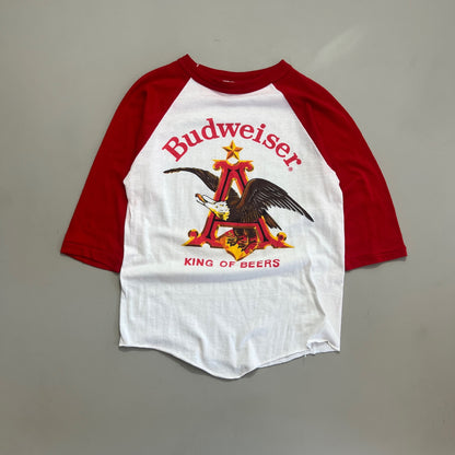 Medium 1980s Budweiser King of Beers Raglan