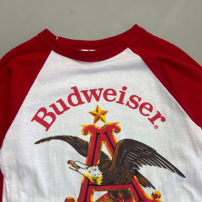 Medium 1980s Budweiser King of Beers Raglan