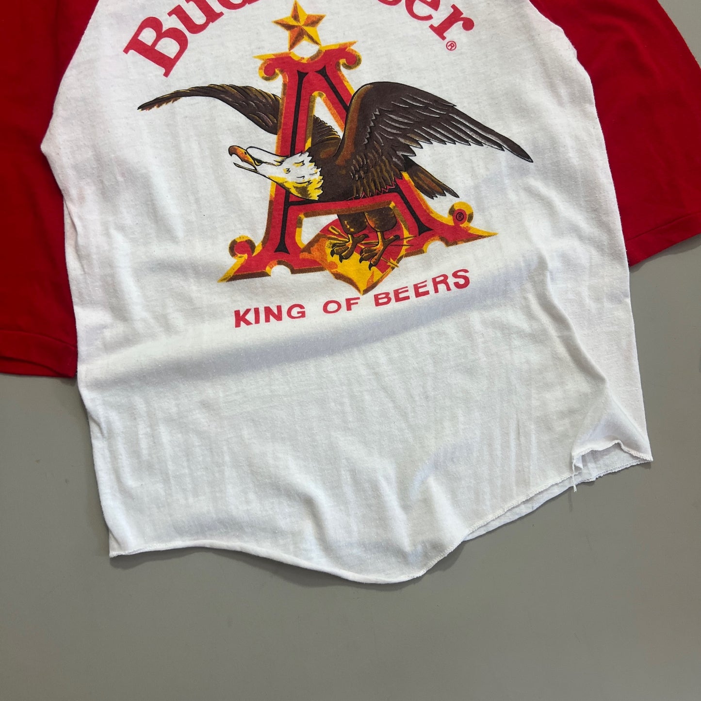 Medium 1980s Budweiser King of Beers Raglan