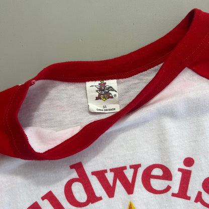 Medium 1980s Budweiser King of Beers Raglan