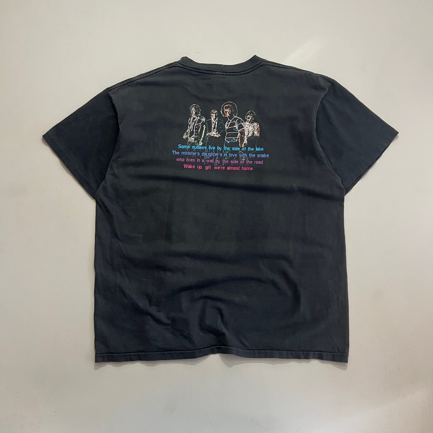 XL 1990s The Doors Jim Morrison Neon Band T-shirt