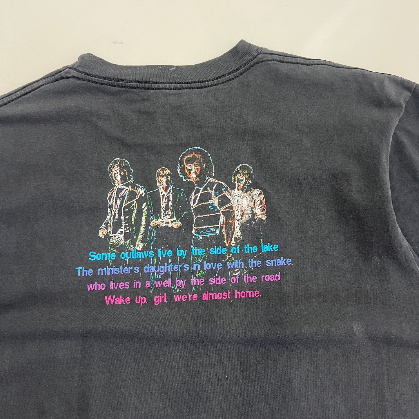 XL 1990s The Doors Jim Morrison Neon Band T-shirt