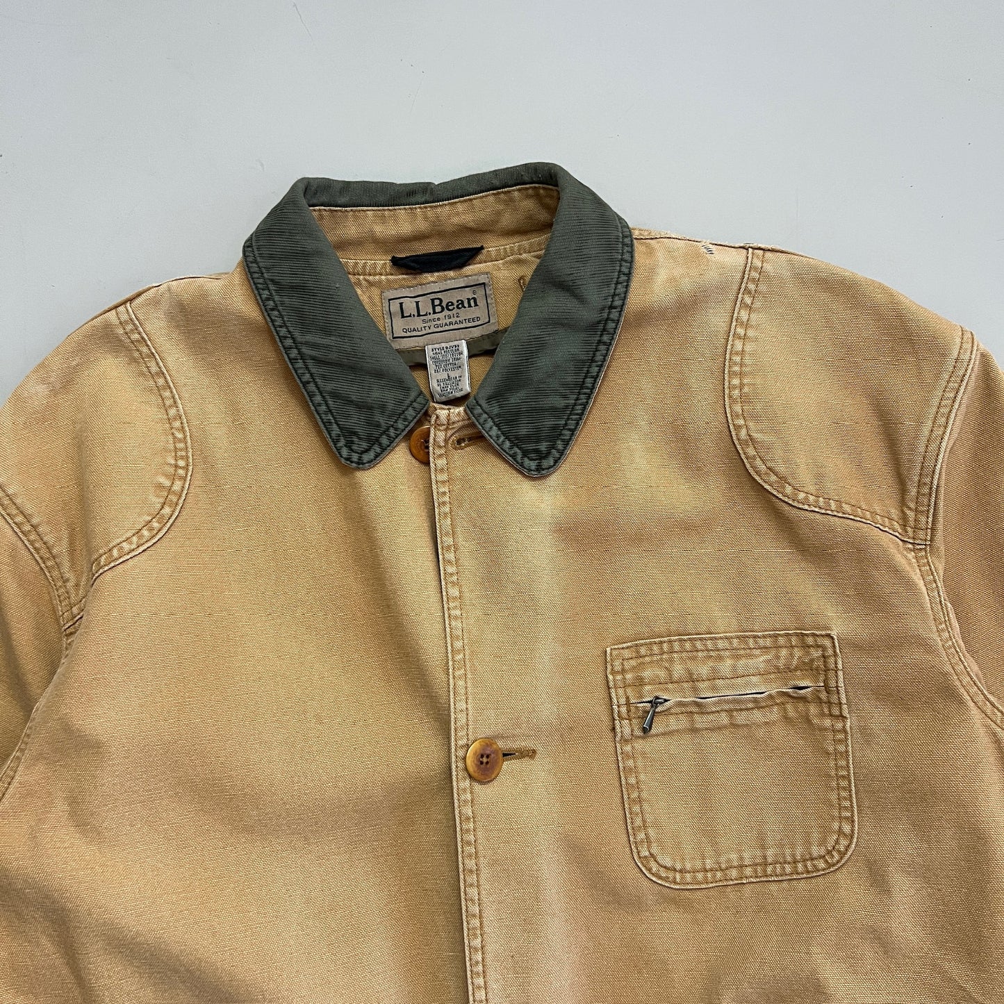 Large Tan L.L. Bean Barn Coat