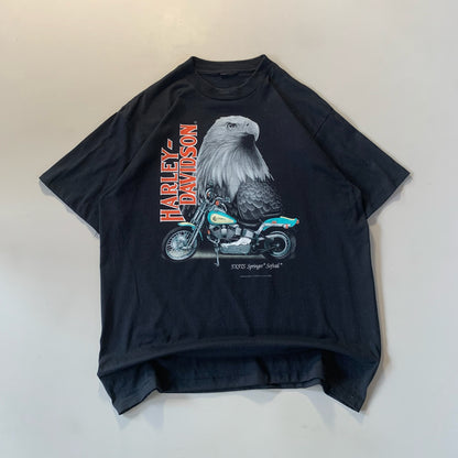 XL 1991 Harley Davidson Springer Softail 3D Emblem T-shirt