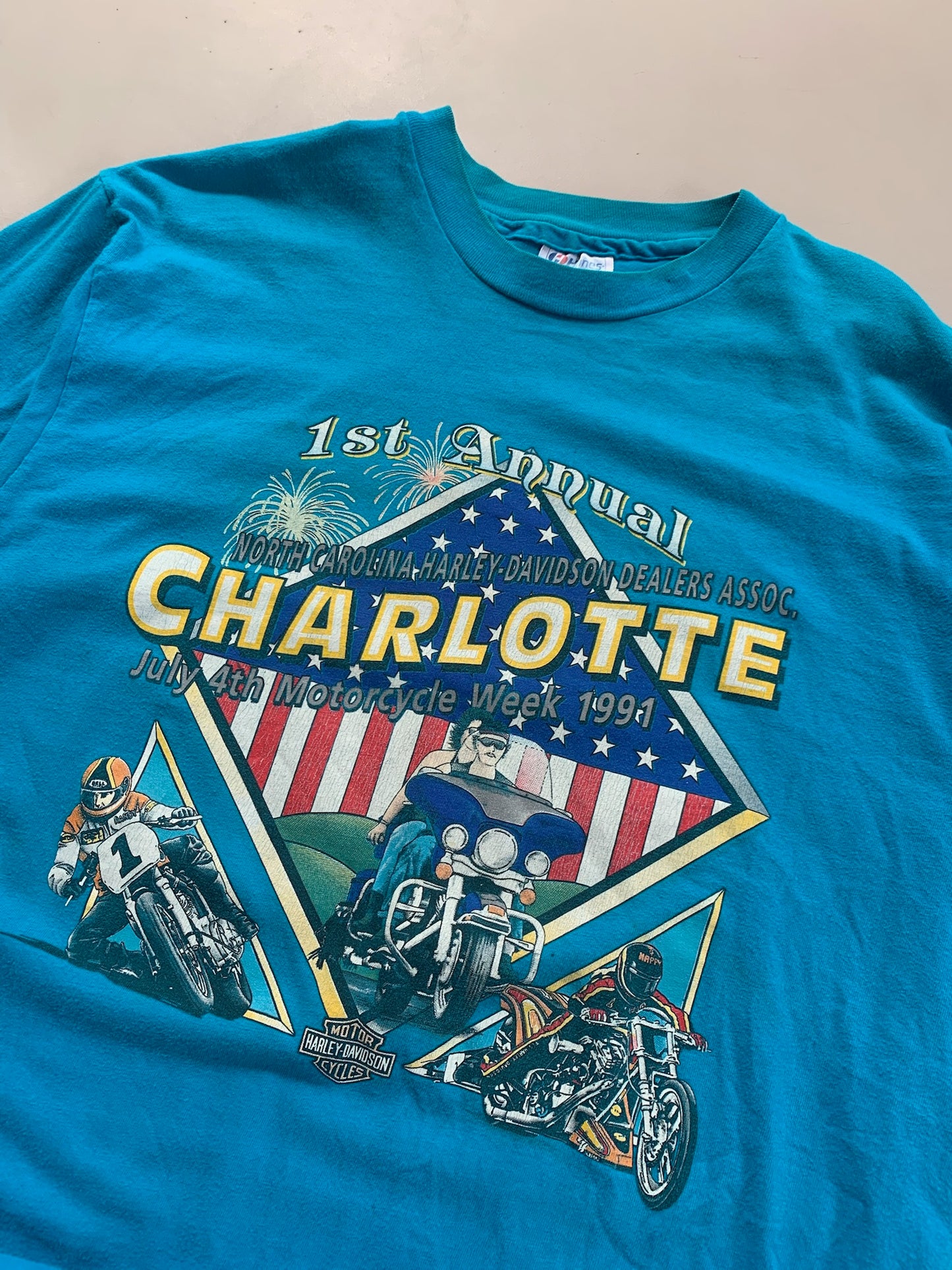 XL 1991 Harley Davidson Charlotte Rally T-shirt
