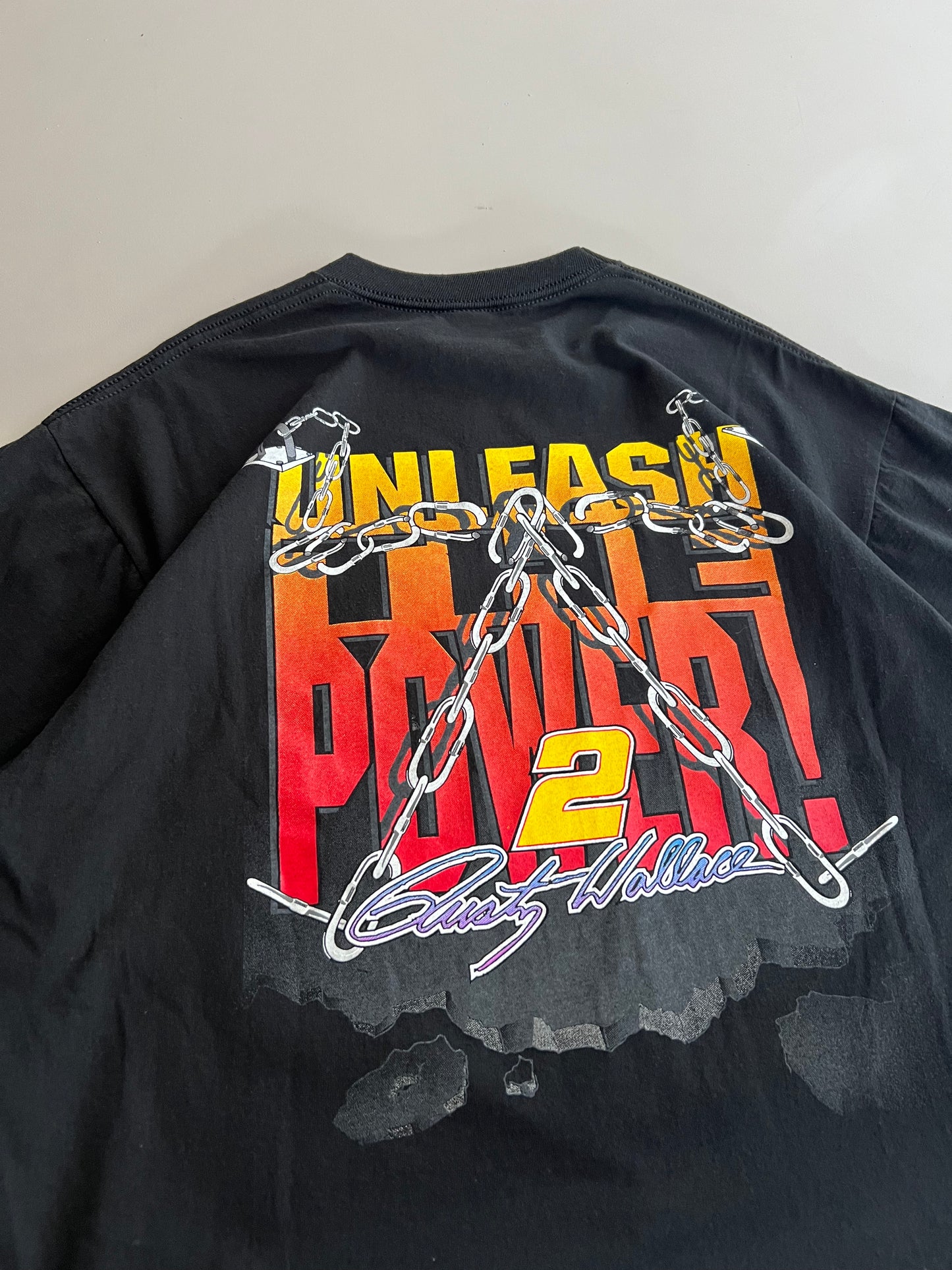 XL 90s Rusty Wallace Unleash the Power T-shirt