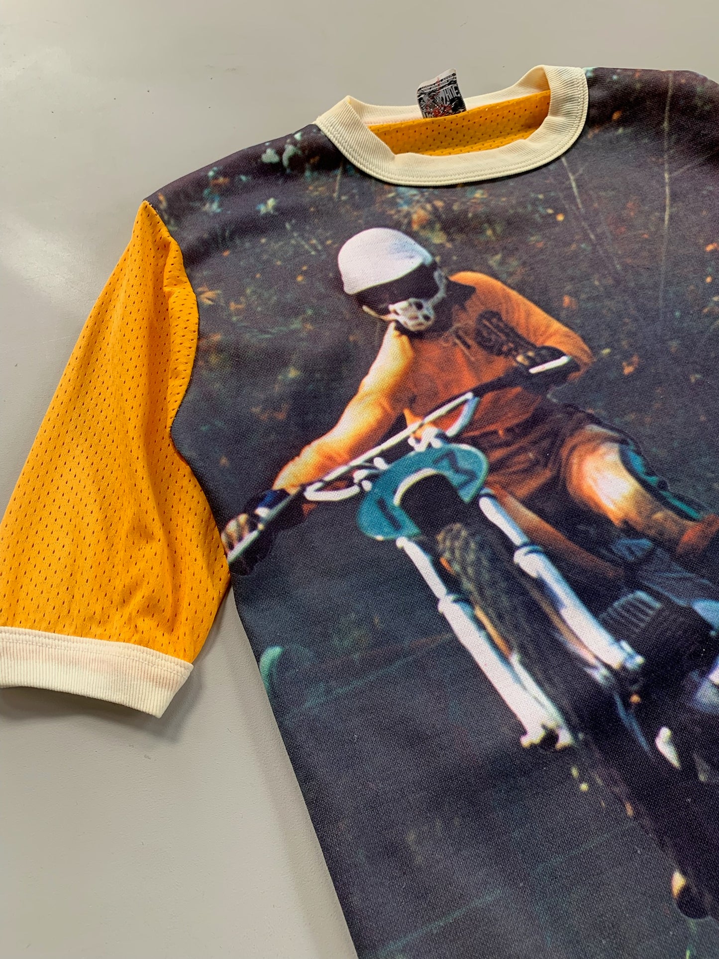 Large 1970s Dirt Bike Mesh Shirt