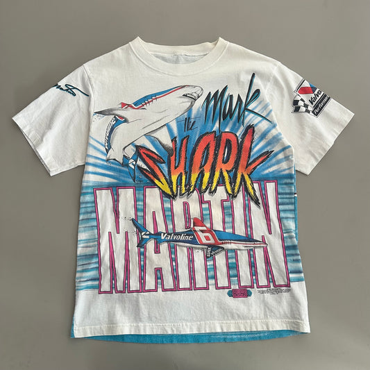 Large 1995 Mark Martin Mark the Shark AOP T-shirt