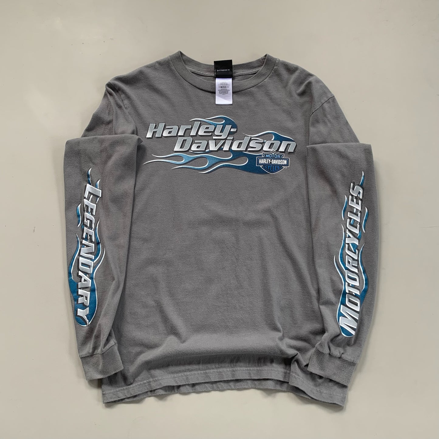 Medium 2000s Harley Davidson Texas Flame Sleeve T-shirt