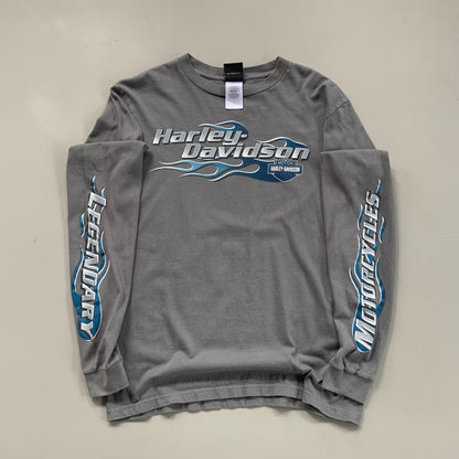 Medium 2000s Harley Davidson Texas Flame Sleeve T-shirt