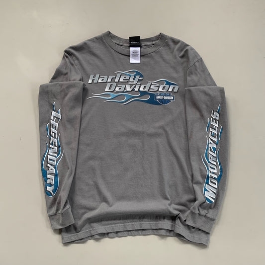 Medium 2000s Harley Davidson Texas Flame Sleeve T-shirt
