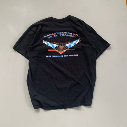 Large 1998 Harley Davidson US Virgin Islands T-shirt