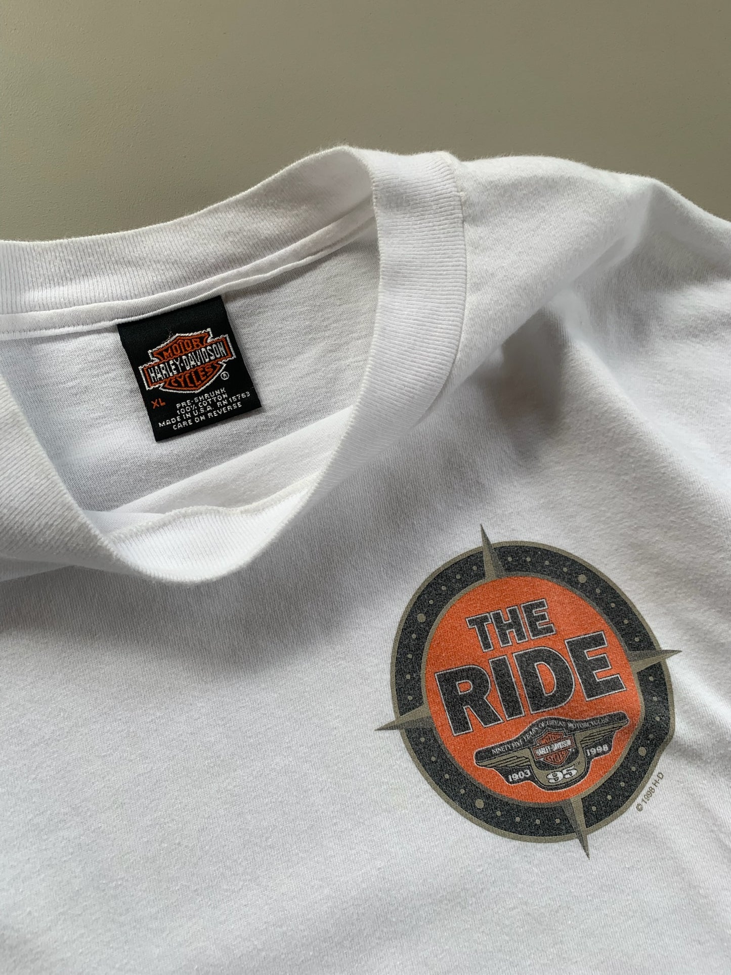 XL 1996 Harley Davidson The Ride Tour T-shirt