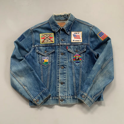 Large 1970s Levi's Patch Denim Jacket