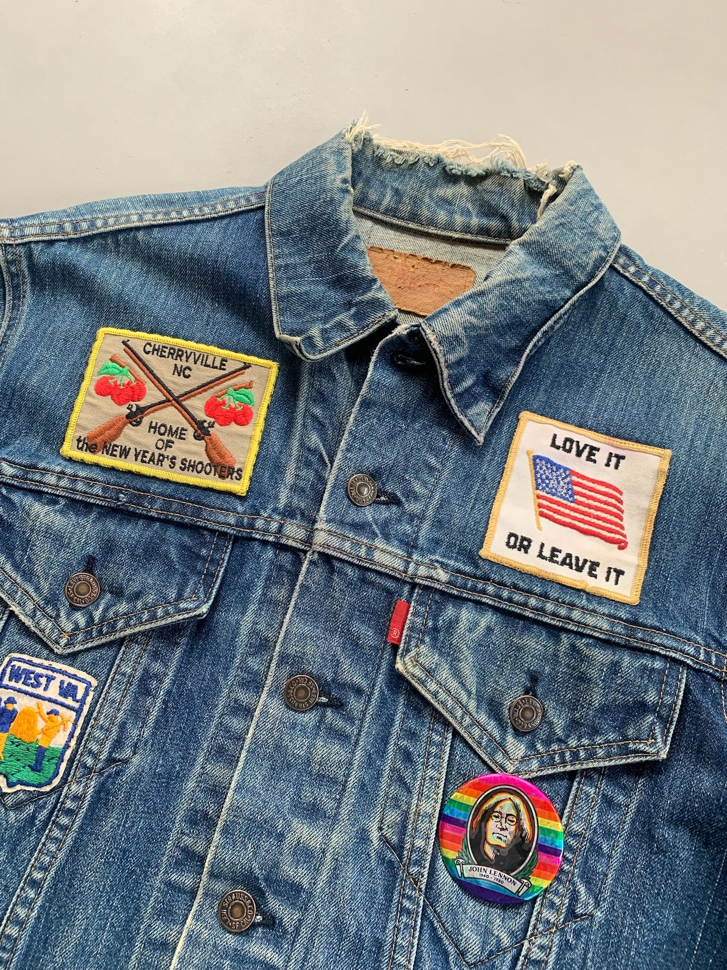 Large 1970s Levi's Patch Denim Jacket