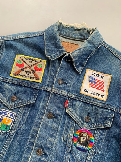 Large 1970s Levi's Patch Denim Jacket