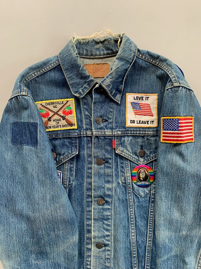 Large 1970s Levi's Patch Denim Jacket