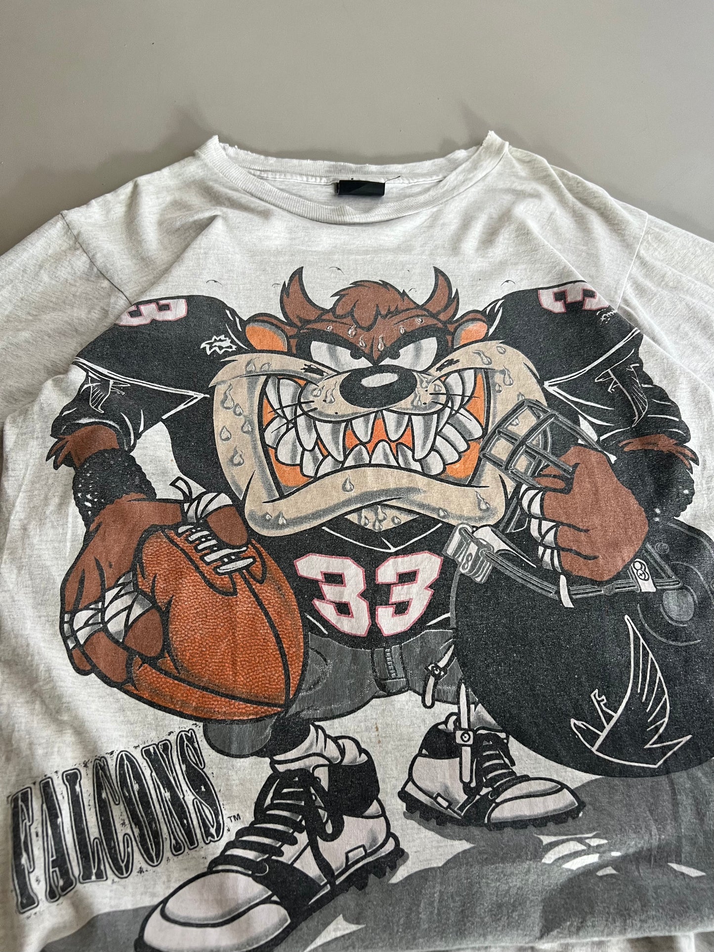 XL 1994 Atlanta Falcons Taz AOP T-shirt