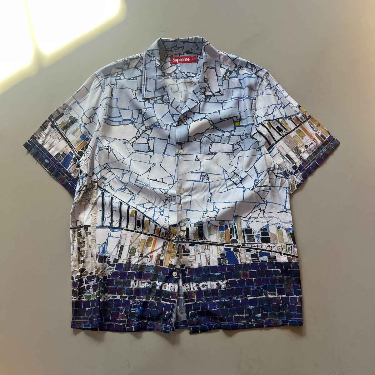 Large Supreme Glass Mosaic Button Shirt