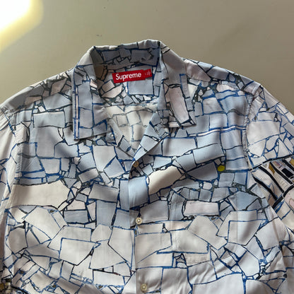 Large Supreme Glass Mosaic Button Shirt