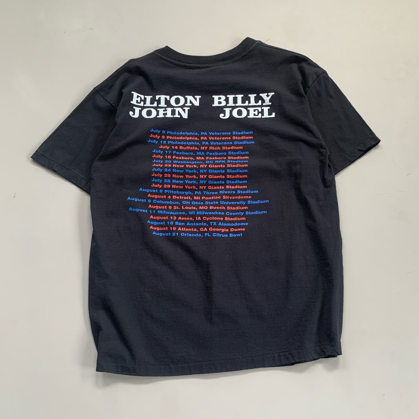 XL 1990s Elton John Billy Joel Tour T-shirt