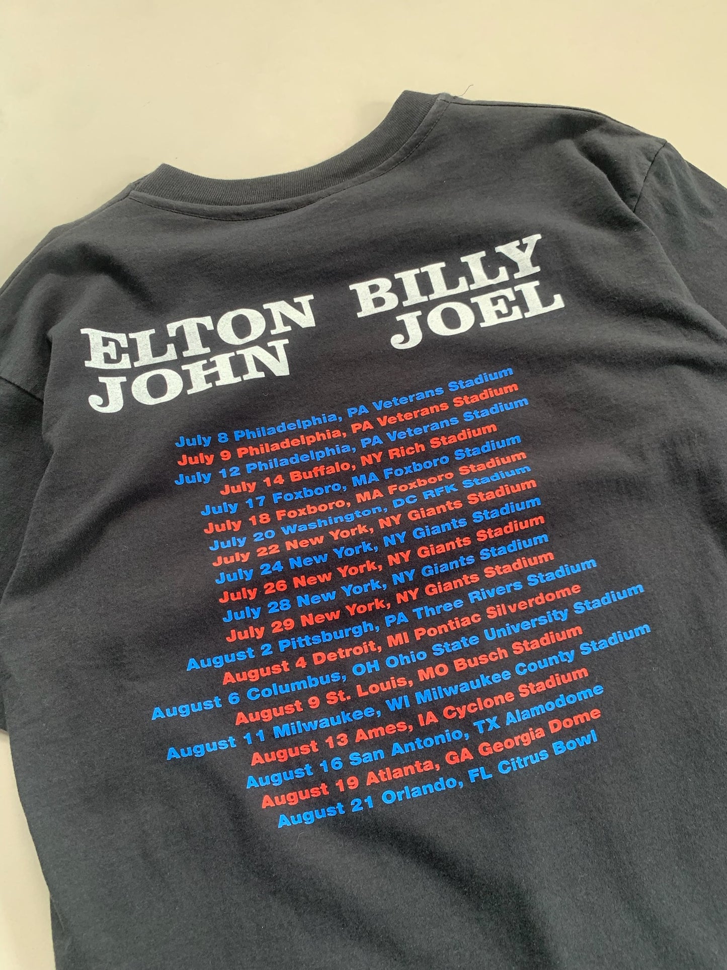 XL 1990s Elton John Billy Joel Tour T-shirt