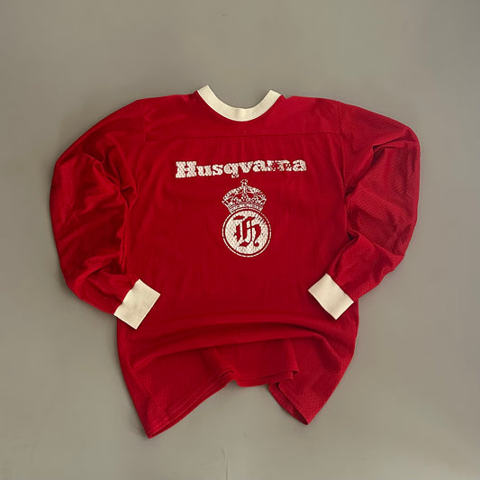 XL 1960/70s Red Husqvarna Mesh Super Cross Jersey
