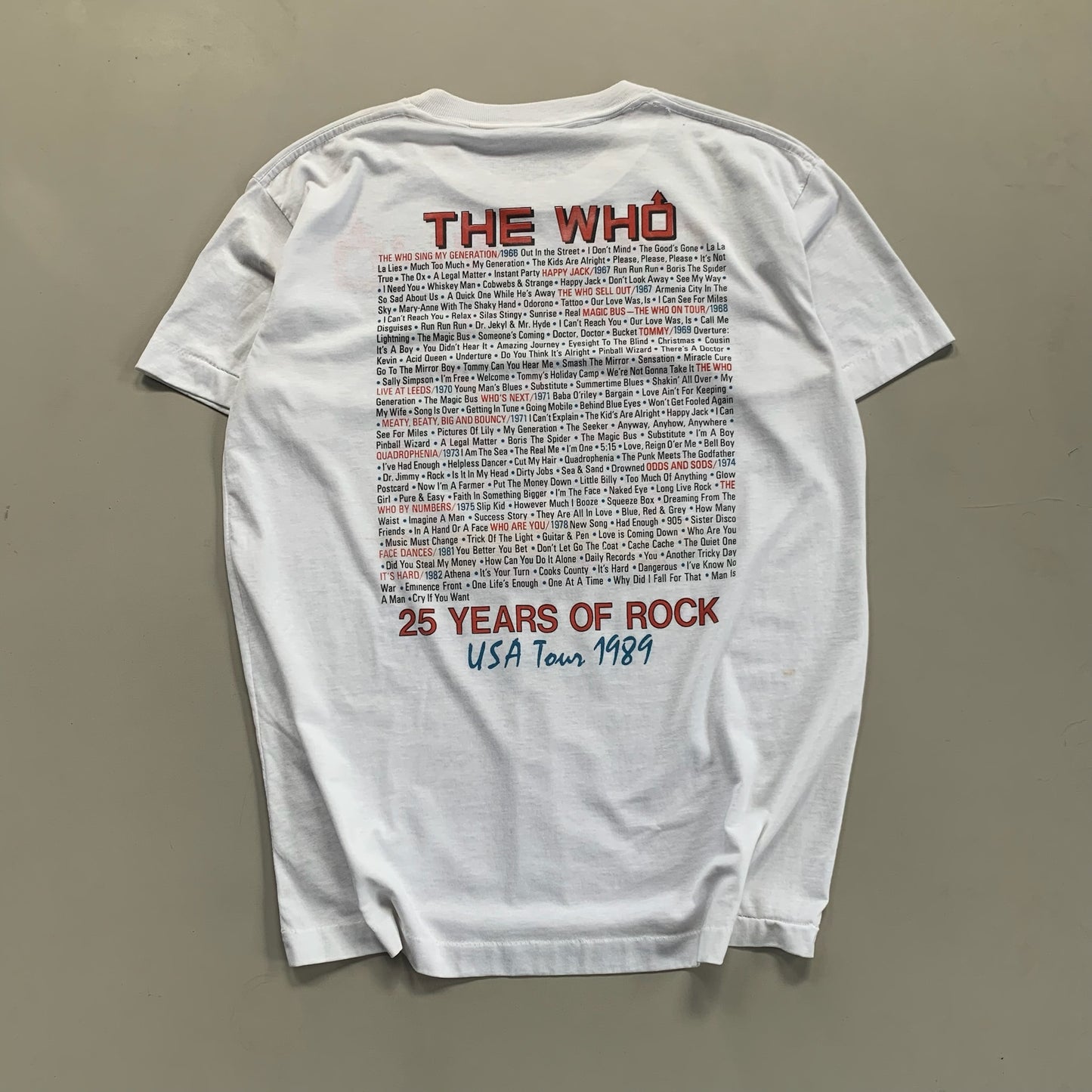 Large 1989 The Who T-shirt