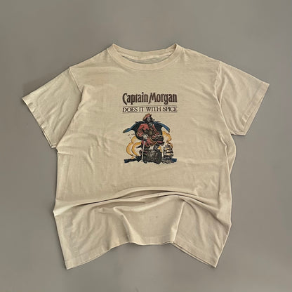 Large 80s Captain Morgan Spiced Rum T-shirt
