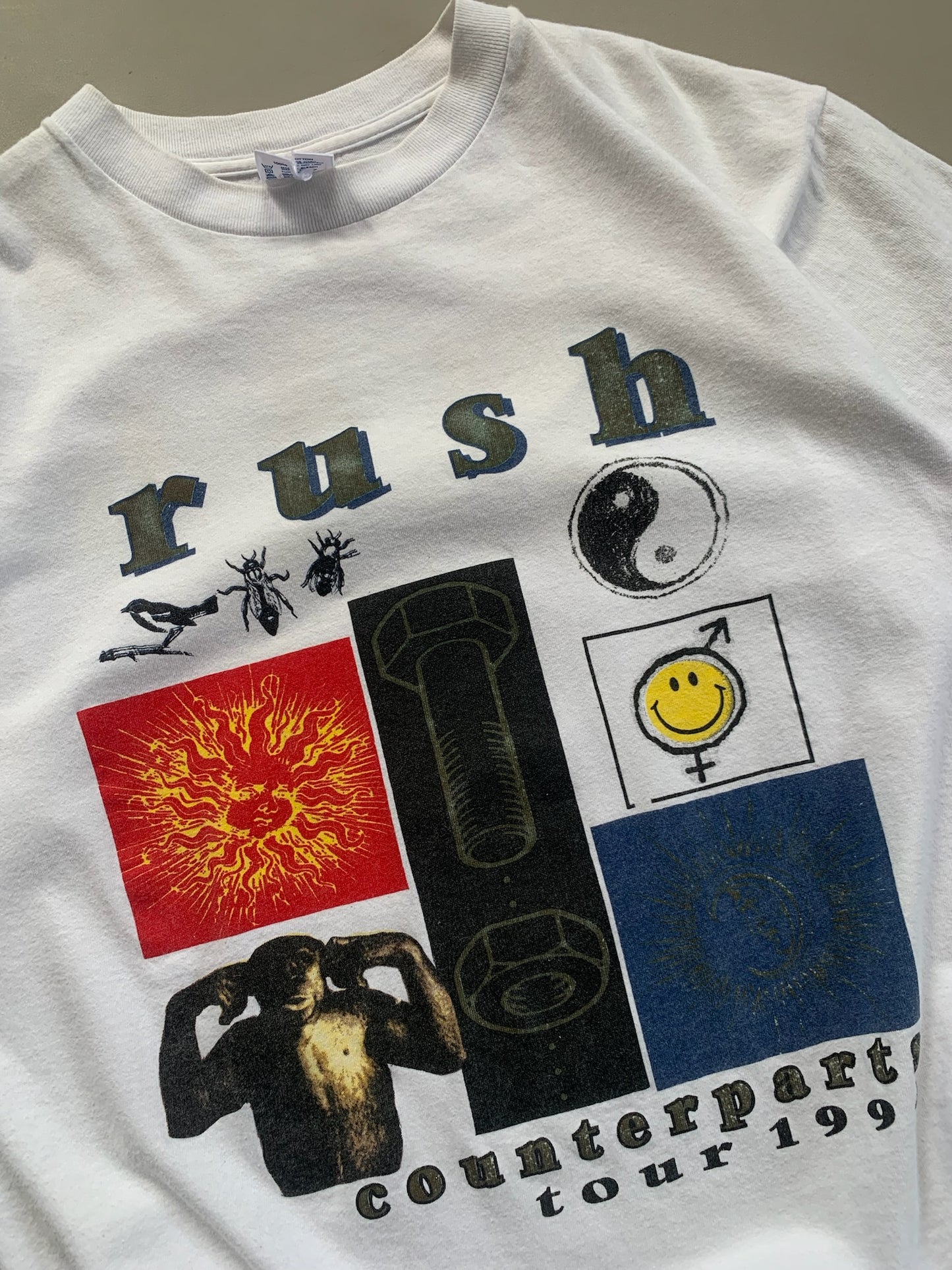 Large 1994 Rush Counterparts Tour T-shirt