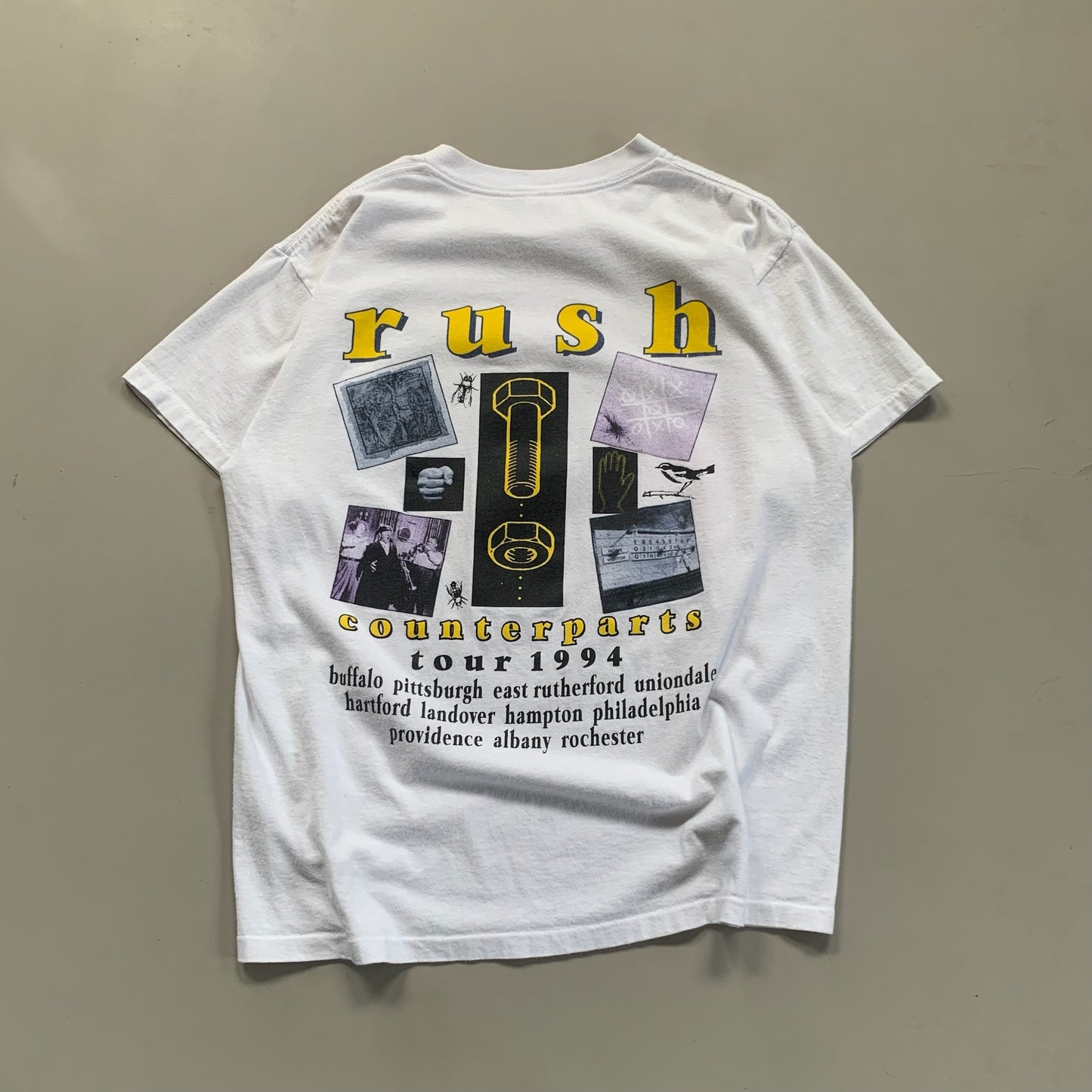 Large 1994 Rush Counterparts Tour T-shirt