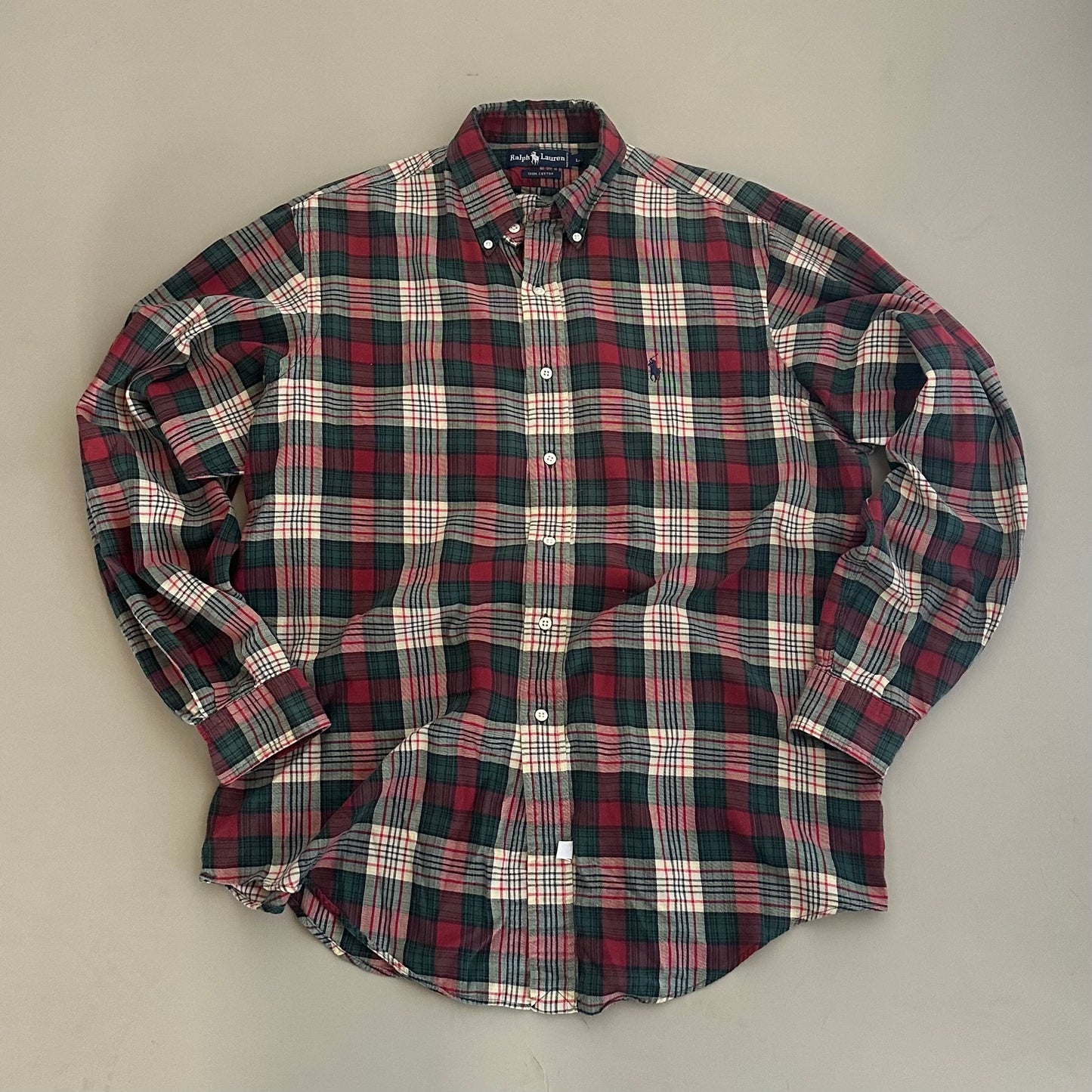 Large Polo Ralph Lauren Plaid Button Shirt