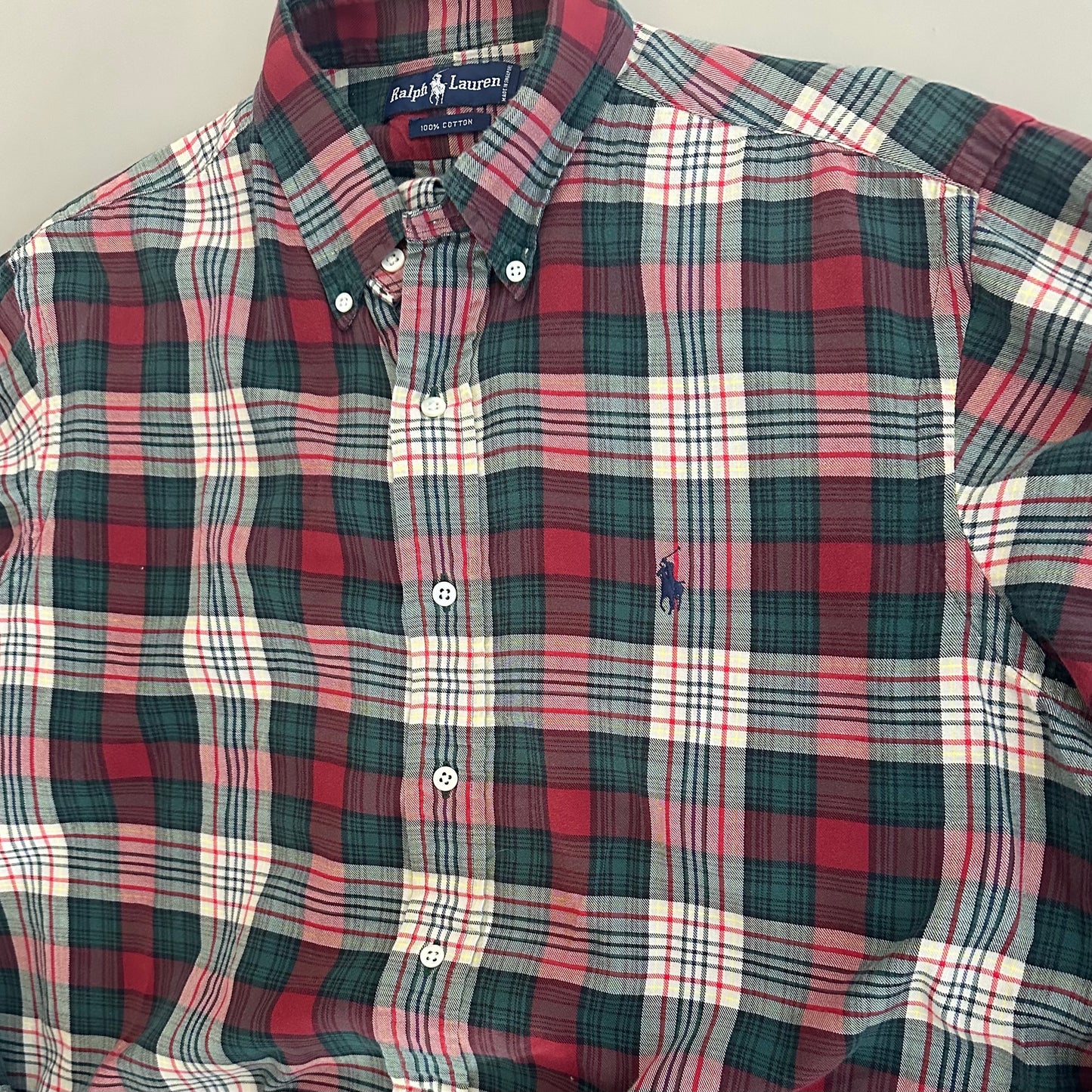 Large Polo Ralph Lauren Plaid Button Shirt