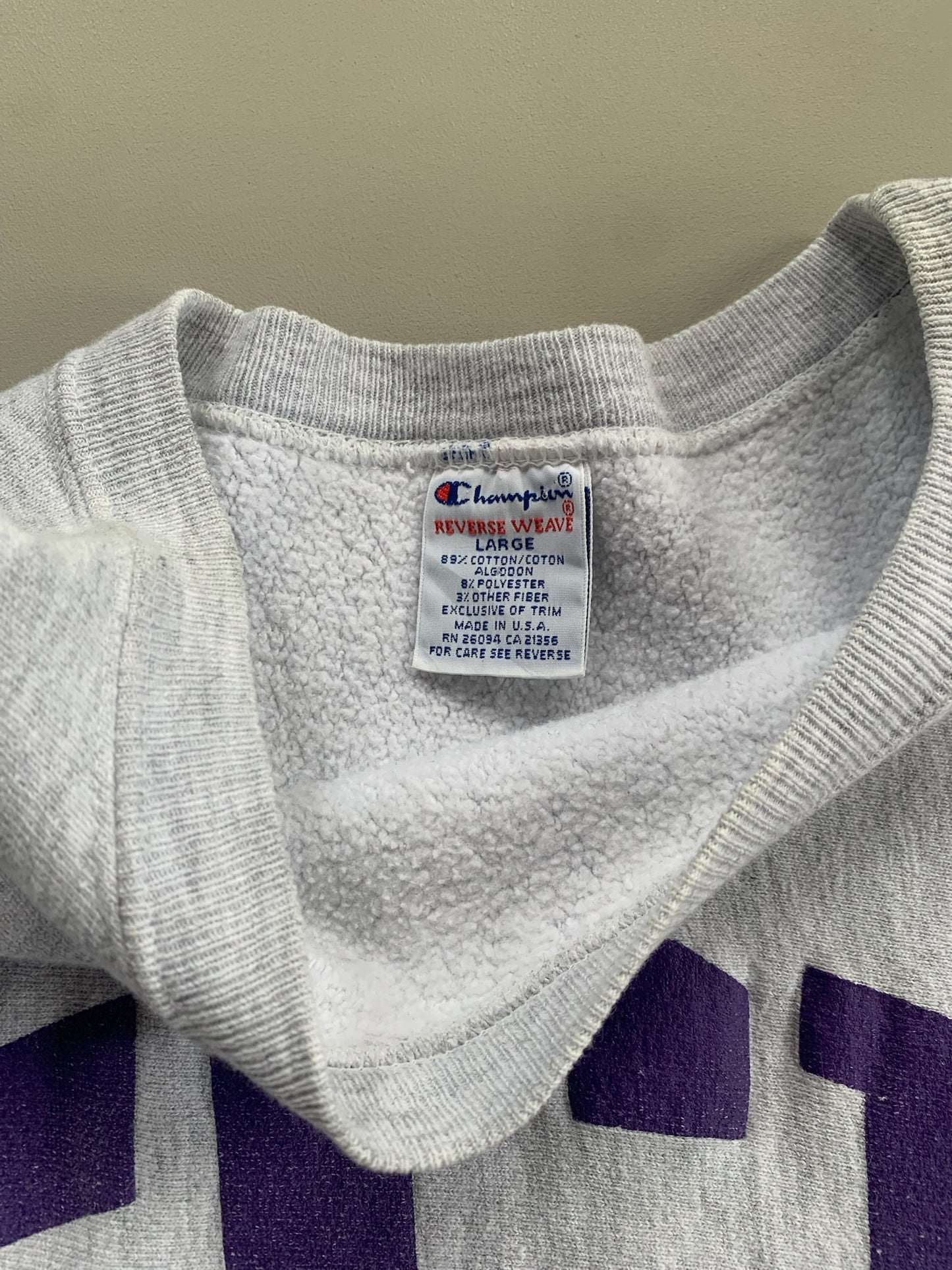 Large 90s Champion Reverse Weave ECU Sweatshirt