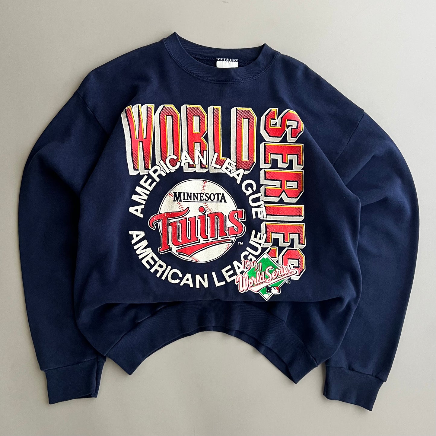 Large 1991 Minnesota Twins World Series Sweatshirt