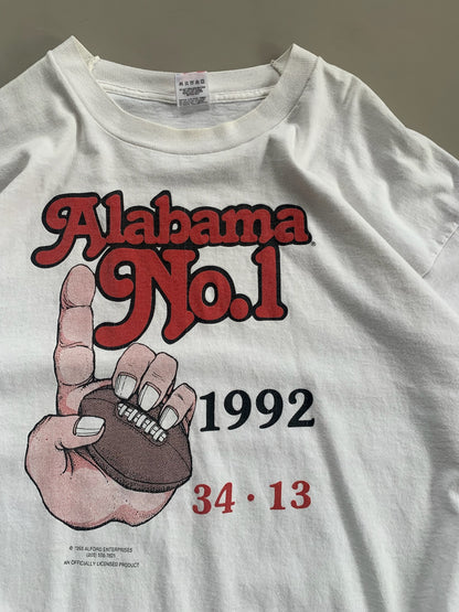 XL 1992 Alabama No.1 Champion T-shirt