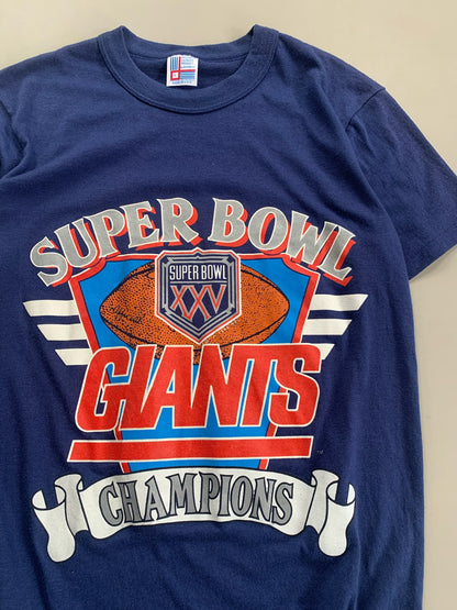 Large 1991 New York Giants Superbowl 25 Champs T-shirt