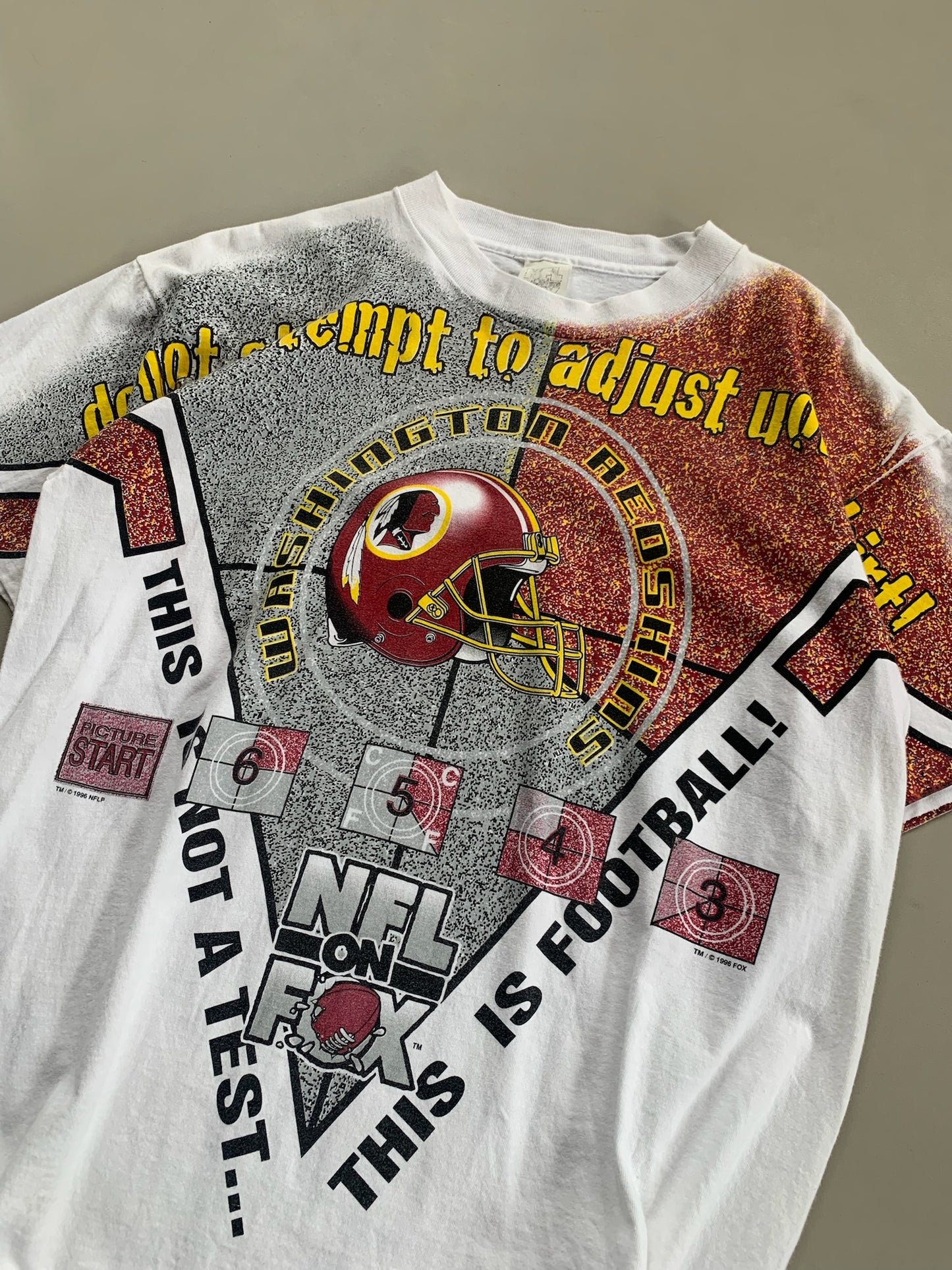 Large 1996 Washington Redskins NFL on Fox AOP T-shirt