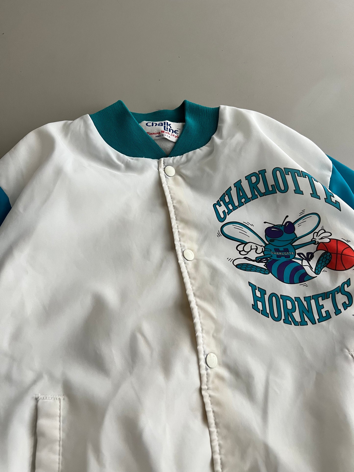 Large 80's Charlotte Hornet Chalk Line Jacket