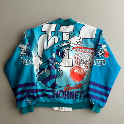 Large 80's Charlotte Hornet Chalk Line Jacket