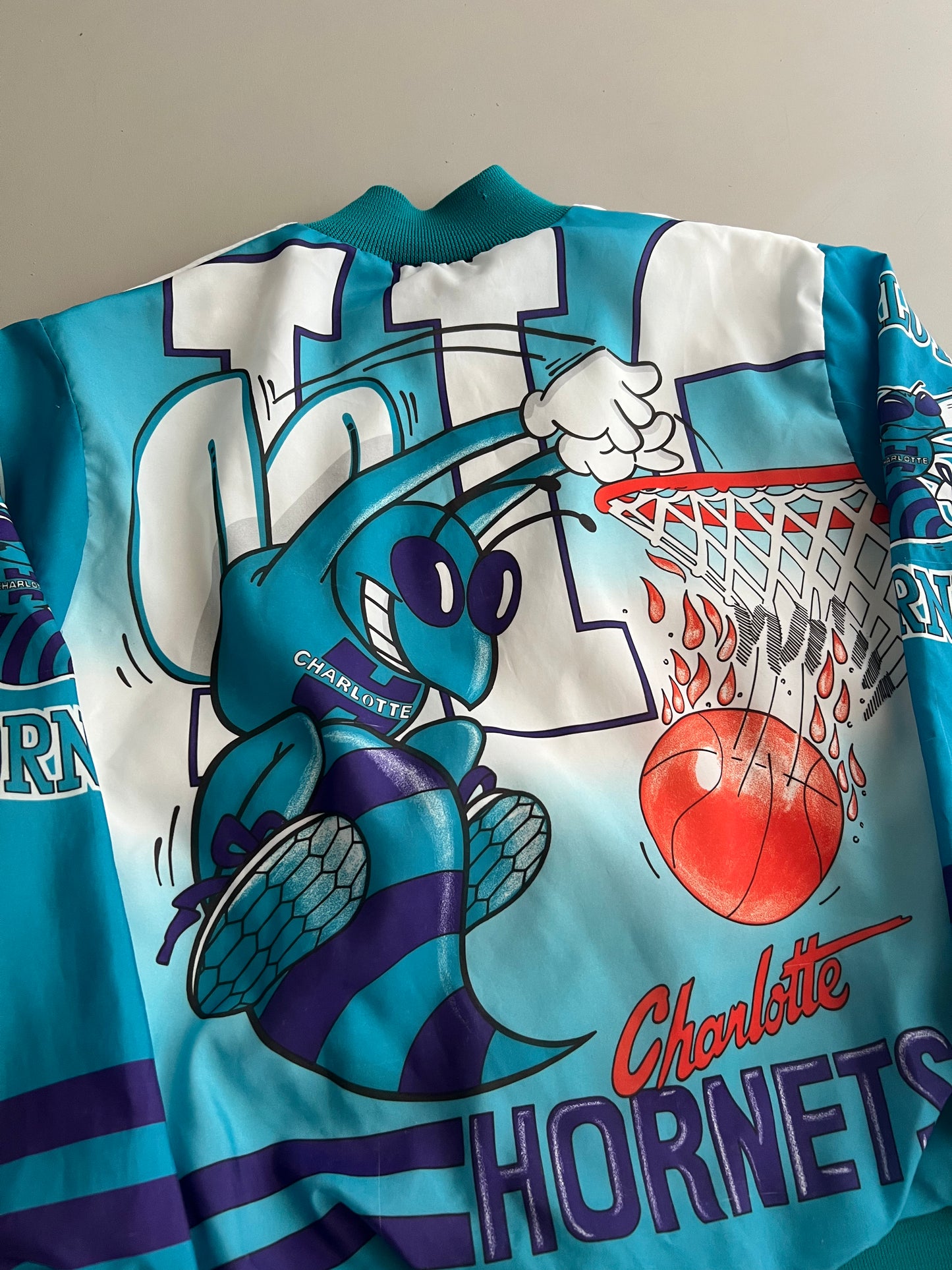 Large 80's Charlotte Hornet Chalk Line Jacket