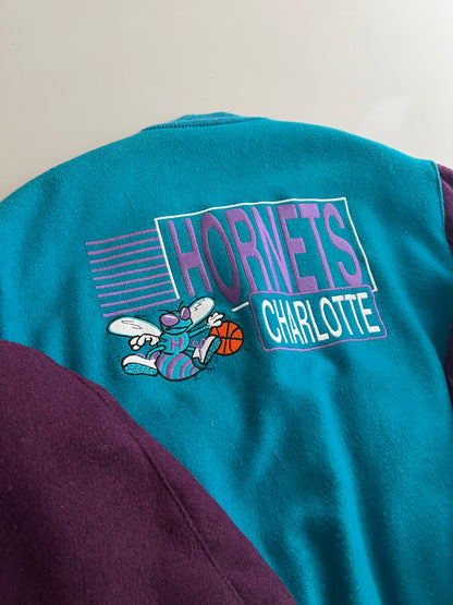 XL 80s Charlotte Hornets DeLong Varsity Jacket