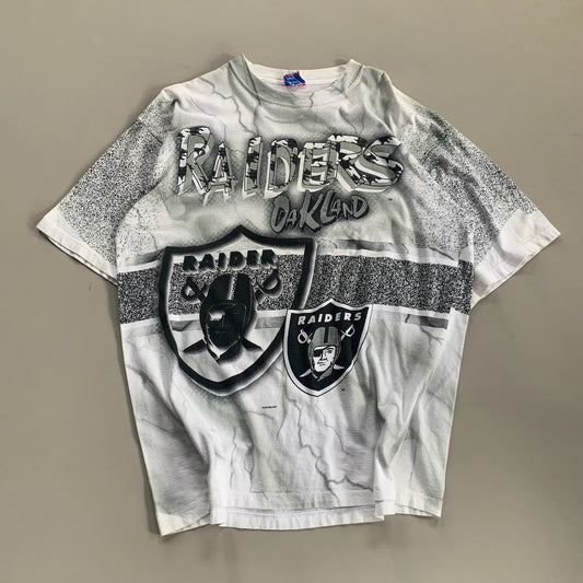 XL 1996 Oakland Raiders AOP T-shirt