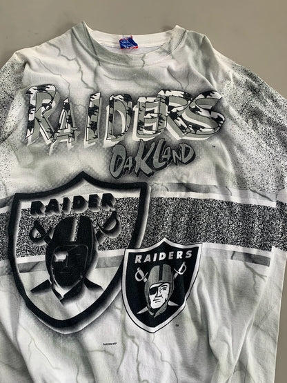 XL 1996 Oakland Raiders AOP T-shirt
